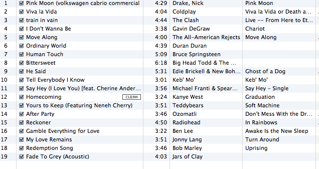 Playlist iTunes Playlist